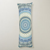 Coussins Longs Mandala de Lavande Bleue Lumière (Dos (Vertical))