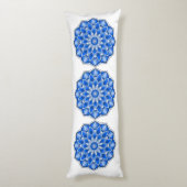 Coussins Longs Mandala en bleu (Dos (Vertical))