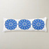 Coussins Longs Mandala en bleu (Devant)