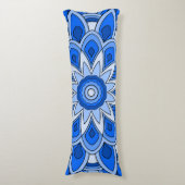 Coussins Longs Mandala en bleu (Devant (Vertical))