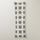 Coussins Longs Mandala flocon de neige de Noël (Devant (Vertical))