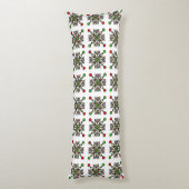 Coussins Longs Mandala flocon de neige de Noël (Dos (Vertical))