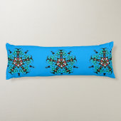 Coussins Longs Mandala Floral Azur Sans Couture (Dos)