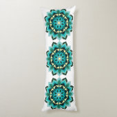 Coussins Longs Mandala Motif 02 en aqua (Dos (Vertical))