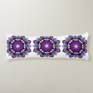 Coussins Longs Mandala Motif 02 en violet