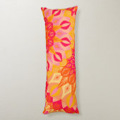 Coussins Longs Mandala superposé orange rose jaune (Dos (Vertical))