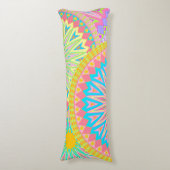Coussins Longs Mandala superposé rose bleu jaune menthe violet (Devant (Vertical))