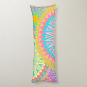 Coussins Longs Mandala superposé rose bleu jaune menthe violet (Dos (Vertical))