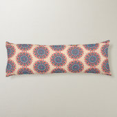 Coussins Longs Mandala vibrant en code hexadécimal de couleur (Dos)