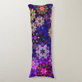 Coussins Longs Mandalas de explosion vibrants d'aquarelle (Devant (Vertical))