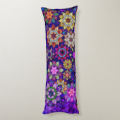 Coussins Longs Mandalas de explosion vibrants d'aquarelle (Dos (Vertical))