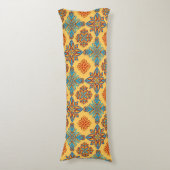 Coussins Longs Mandalas en jaune ambre (Devant (Vertical))