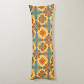 Coussins Longs Mandalas en jaune ambre (Dos (Vertical))