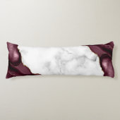 Coussins Longs Marbre blanc agate rouge de Bourgogne doré (Devant)