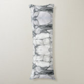 Coussins Longs marbre blanc chic et moderne scandinave minimal (Devant (Vertical))