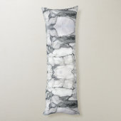 Coussins Longs marbre blanc chic et moderne scandinave minimal (Dos (Vertical))