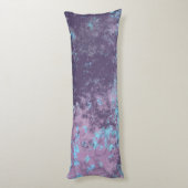 Coussins Longs Marbre bleu, rose et violet Abstrait (Dos (Vertical))