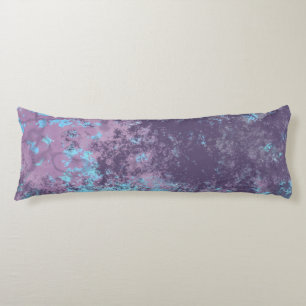 Coussins Longs Marbre bleu, rose et violet Abstrait