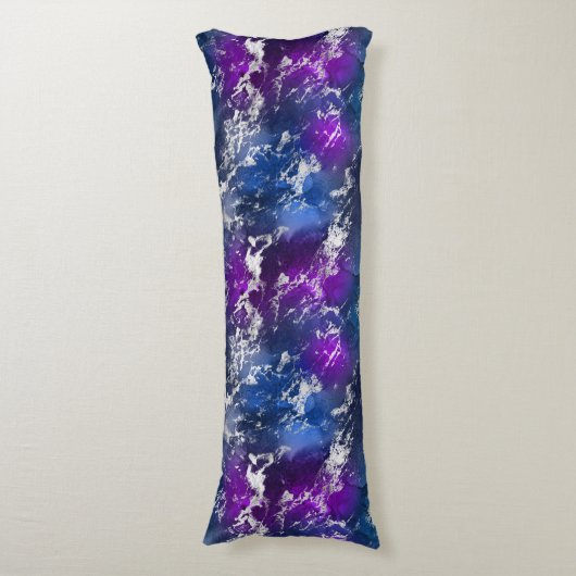 Coussins Longs Marbre bleu violet blanc (Devant (Vertical))