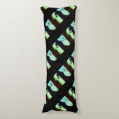 Coussins Longs Marbre brisé abstrait art moderne blanc vert (Devant (Vertical))