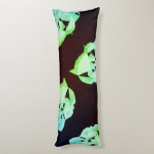 Coussins Longs Marbre brisé abstrait art moderne blanc vert (Dos (Vertical))
