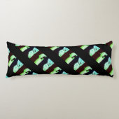 Coussins Longs Marbre brisé abstrait art moderne blanc vert (Devant)