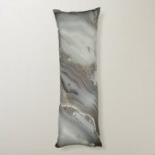 Coussins Longs Marbre Gris avec Veine d'Or (Dos (Vertical))