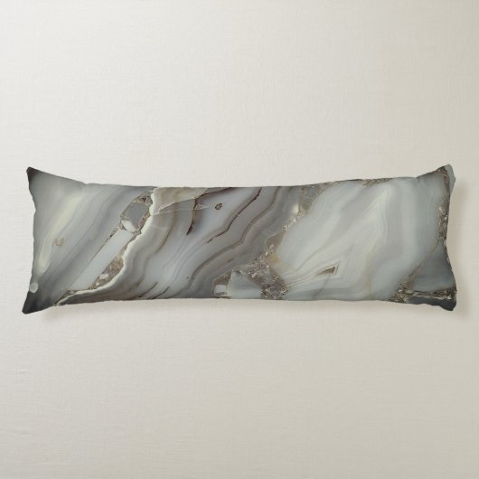 Coussins Longs Marbre Gris avec Veine d'Or (Devant)