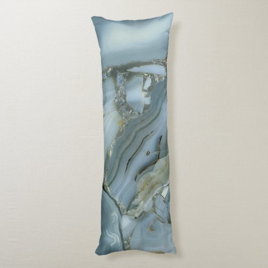 Coussins Longs Marbre gris bleu avec Veine or (Dos (Vertical))