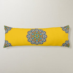 Coussins Longs Marbre jaune et turquise Mosaïque marocaine