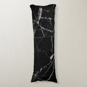 Coussins Longs Marbre noir et argent de la veine (Devant (Vertical))