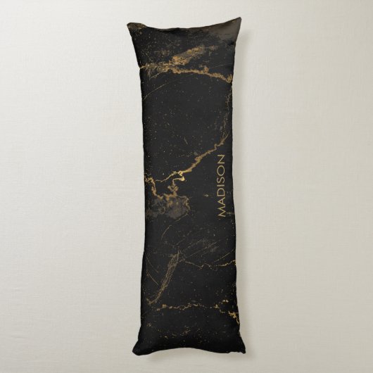 Coussins Longs Marbre noir or (Dos (Vertical))