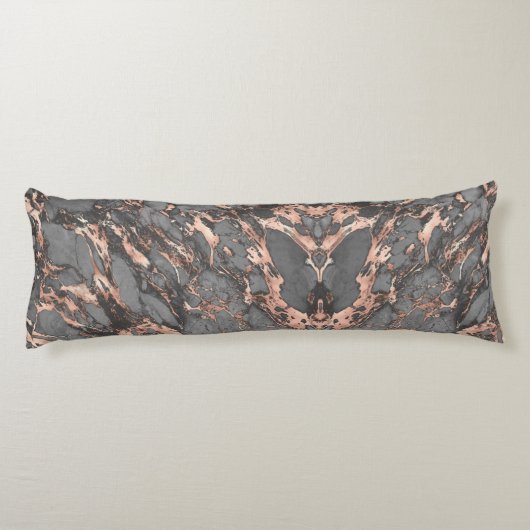 Coussins Longs Marbre rose gris or design moderne (Dos)