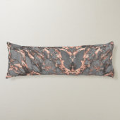 Coussins Longs Marbre rose gris or design moderne (Devant)