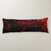 Coussins Longs Marbre rouge, noir et gris Abstrait (Dos)