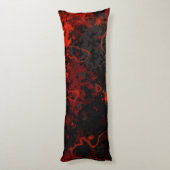 Coussins Longs Marbre rouge, noir et gris Abstrait (Dos (Vertical))