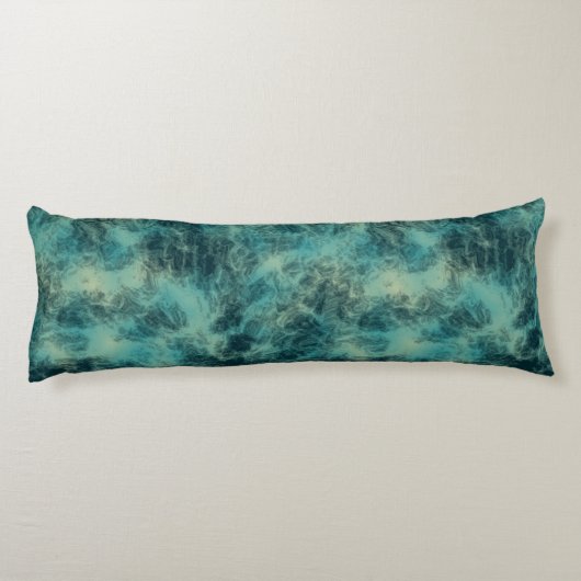 Coussins Longs Marbre turquoise Abstrait (Dos)