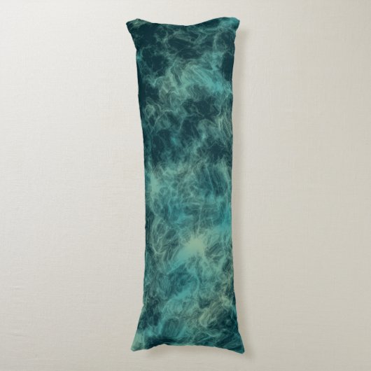 Coussins Longs Marbre turquoise Abstrait (Devant (Vertical))