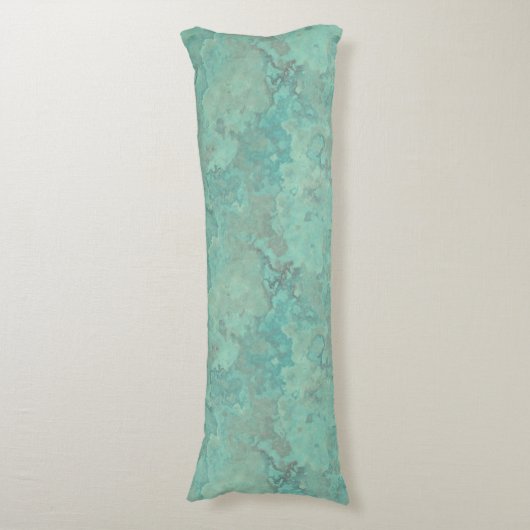 Coussins Longs Marbre turquoise Abstrait (Devant (Vertical))