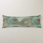 Coussins Longs Marbre turquoise et rouille Abstrait (Devant)