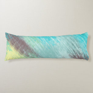 Coussins Longs Marbre turquoise, vert et mauve Abstrait