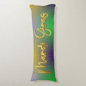 Coussins Longs Mardi Gras Jaune, Violet, Vert (Devant (Vertical))