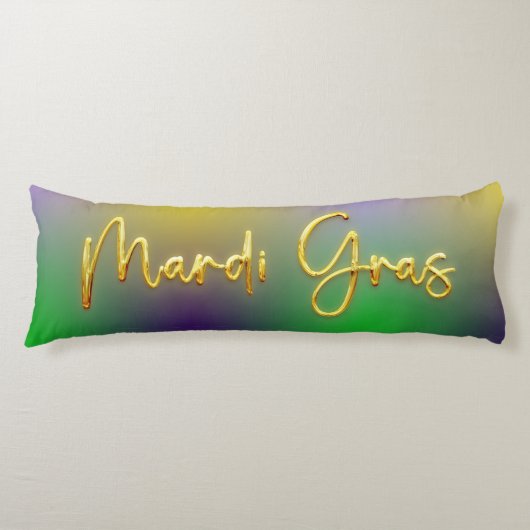 Coussins Longs Mardi Gras Jaune, Violet, Vert (Devant)