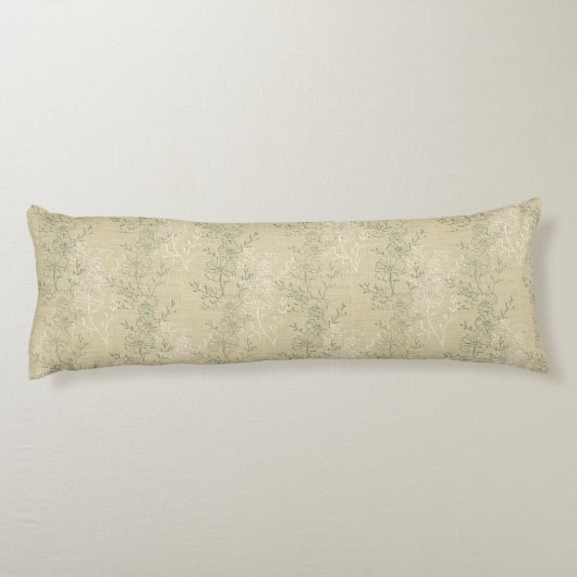 Coussins Longs Marguerites rustiques sur arrière - plan beige (Dos)