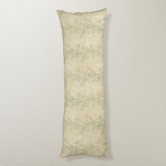 Coussins Longs Marguerites rustiques sur arrière - plan beige (Dos (Vertical))