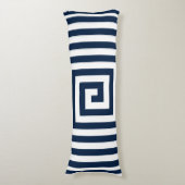 Coussins Longs Marine et White Geometrics Solid Reverse (Devant (Vertical))