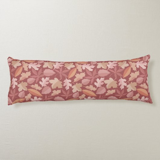 Coussins Longs Marsala motif feuille (Dos)