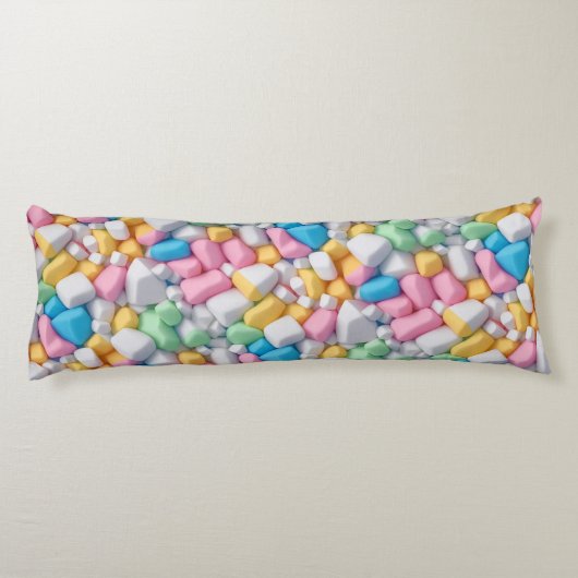 Coussins Longs Marshmallow abstrait (Dos)