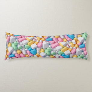 Coussins Longs Marshmallow abstrait