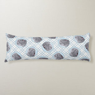 Coussins Longs Mastiff Neopolitan Peinture Gris Original Chien Ar